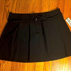 No Boundaries Black Mini Skirt with Belt Detail